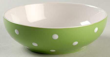 Dots Green Soup/Cereal Bowl