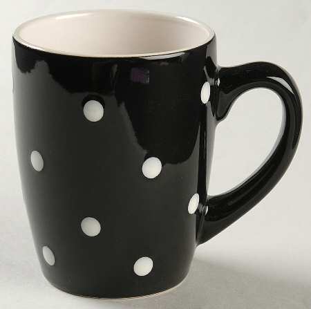 Dots Black Mug