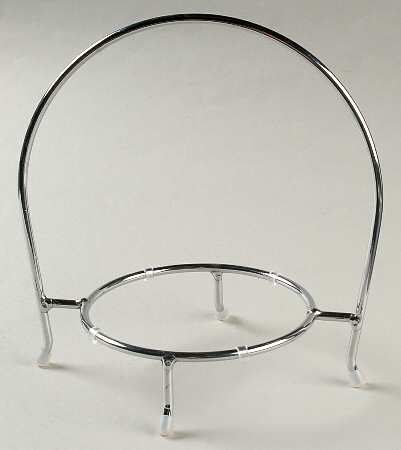 Dots Black Metal Caddy for (Set of 6)  Bread & Butter Plates