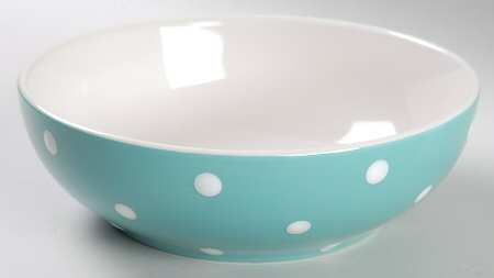 Dots Turquoise Soup/Cereal Bowl
