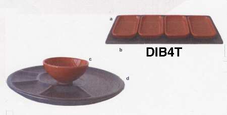 Xangai Dip Bowl Set-4 Bowls & Tray