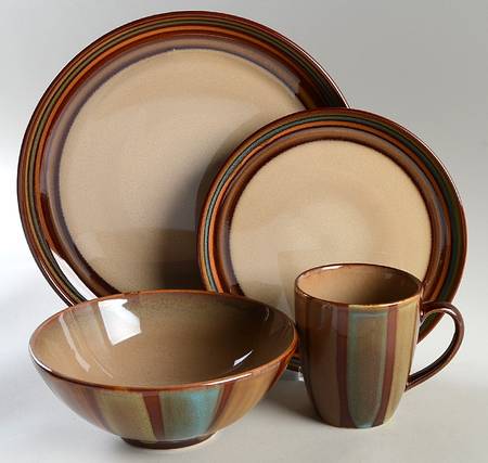 Flair Brown 4 Piece Place Setting