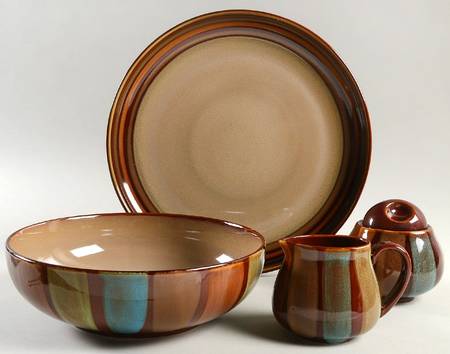 Flair Brown 5 Piece Hostess Set by Sango