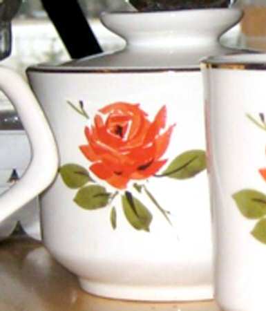 Tropicana Rose Sugar Bowl & Lid