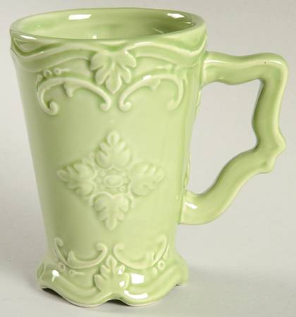Fancy Scroll Green Mug