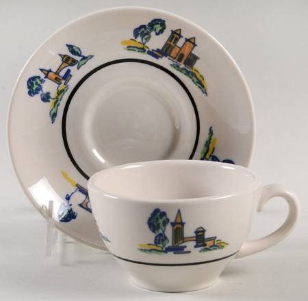 Cloister, The Flat Cup & Saucer Set