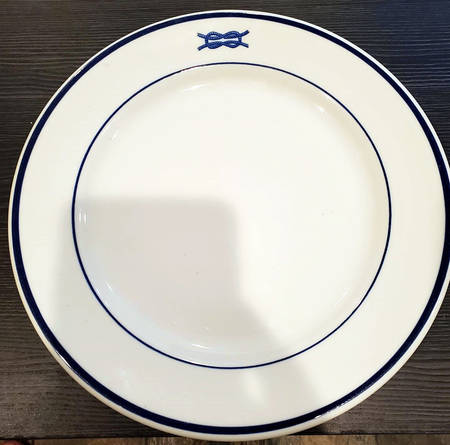 US Navy Mess Wardroom Officer Dinner Plate