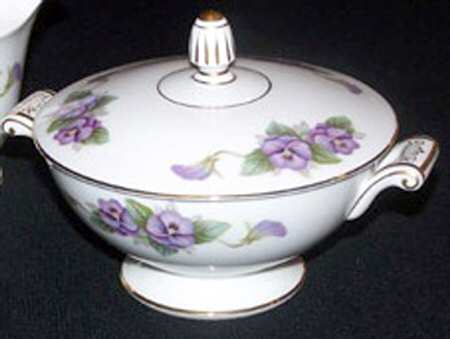 Pansy Sugar Bowl & Lid