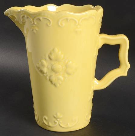 Fancy Scroll Antique Yellow 72 Oz Pitcher