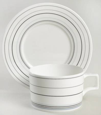 Kara Flat Cup & Saucer Set