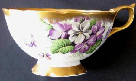 Devonshire Violets Footed Cup