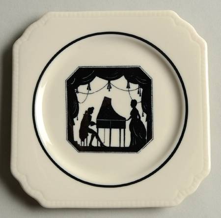 Silhouette (Chesapeake & Ohio Lines) Square Bread & Butter Plate