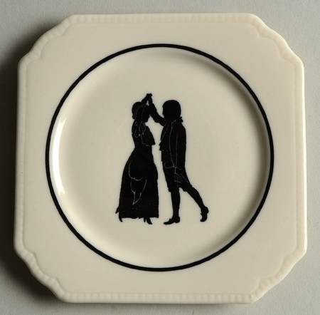 Silhouette (Chesapeake & Ohio Lines) Square Bread & Butter Plate