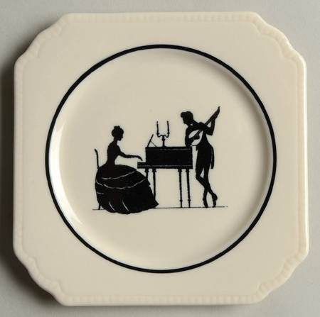 Silhouette (Chesapeake & Ohio Lines) Square Bread & Butter Plate