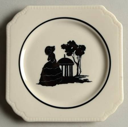 Silhouette (Chesapeake & Ohio Lines) Square Bread & Butter Plate