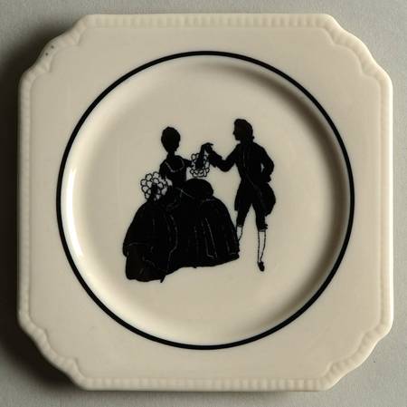 Silhouette (Chesapeake & Ohio Lines) Square Bread & Butter Plate