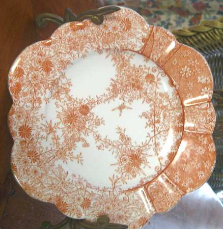 Jungle Print Orange Cake Plate