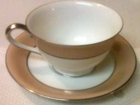 Paradise (Gold Trim) Footed Cup & Saucer Set