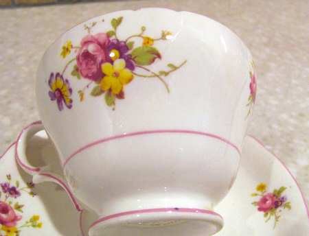 Hulmes Rose Spray Footed Cup