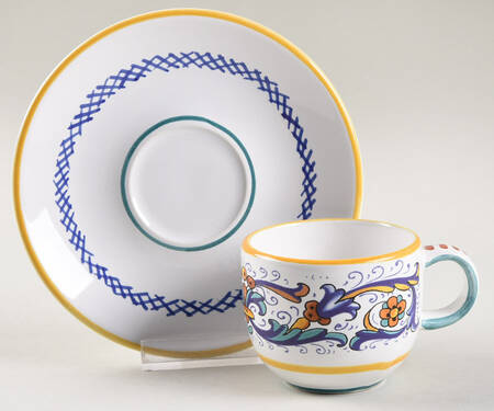 Deruta Espresso Cup and Saucer Set