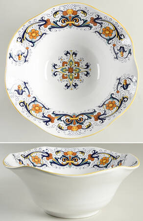 Deruta 12" Ruffled Bowl