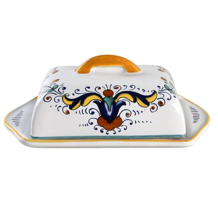 Deruta Rectangular Covered Butter