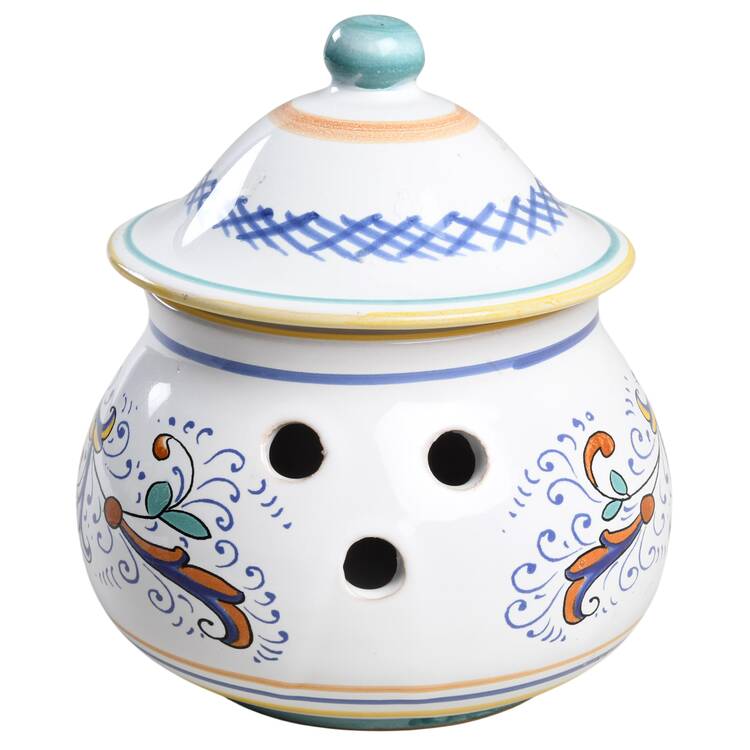 Deruta Garlic Keeper & Lid