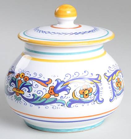 Deruta Sugar Bowl & Lid