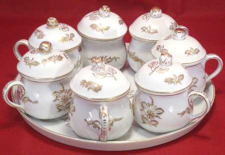 G-1068 Pot de Creme Set-Tray & 7 Pots