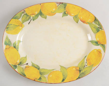 Italian Lemon 17" Oval Serving Platter