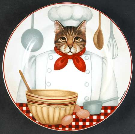 Gourmet Cats Salad/Dessert Plate