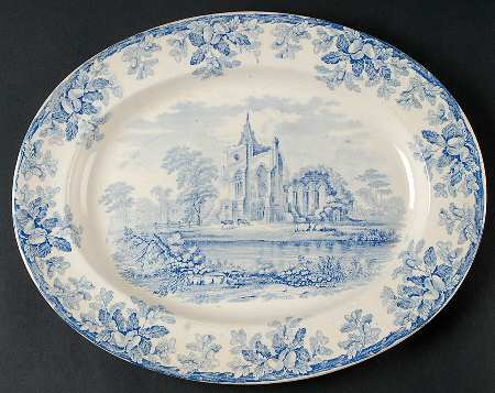 Acora Blue 15" Oval Serving Platter