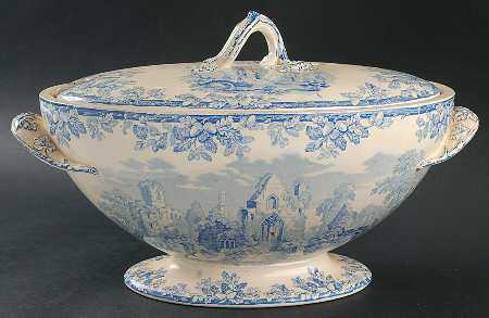 Acora Blue Oval Tureen & Lid