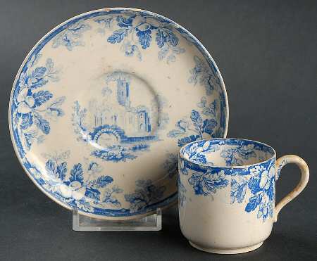 Acora Blue Flat Demitasse Cup & Saucer Set
