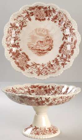 SP607 Brown Round Compote (Height X Width)