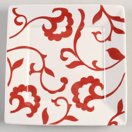 Damask Square Salad Plate