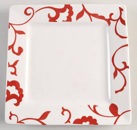 Damask Square Dinner Plate