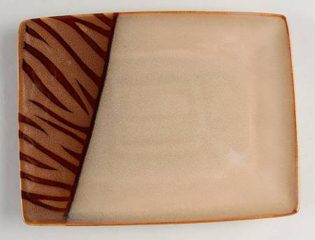 Safari Brown Rectangular Salad Plate