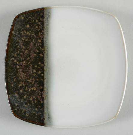 Metallics Black Square Salad Plate