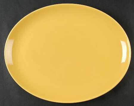 California Modern Yellow (Bright, No Specks) 13" Oval Serving Platter