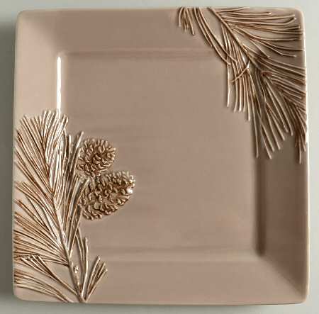 Winter Cabin Square Dinner Plate