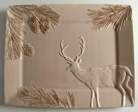 Winter Cabin 16" Rectangular Serving Platter