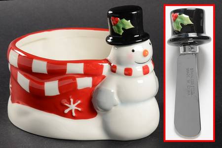 Tree Lot Dip Bowl & Spreader Set