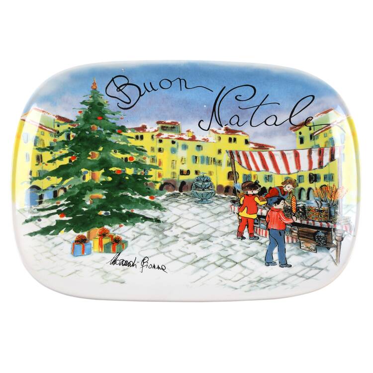 Buon Natale 9" Rectangular Serving Platter