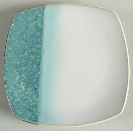 Metallics Aqua Square Salad Plate