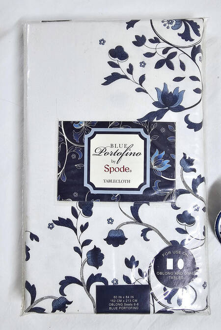 Blue Portofino 60" X 84" Oblong Tablecloth