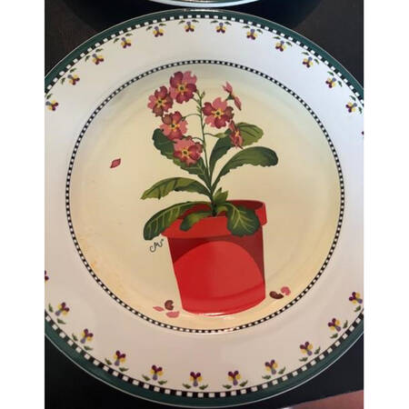 Potted Primrose Salad Plate