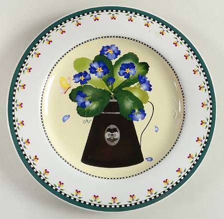Potted Primrose Salad Plate