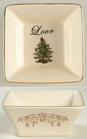 Christmas Tree Gold Collection 5" Square Dish