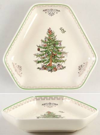 Christmas Tree Gold Collection Hexagonal Dish